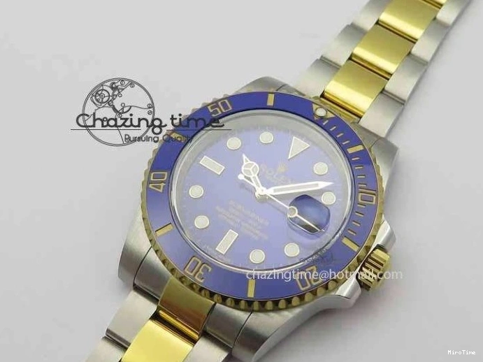 MiroTime 0410 Functional Submariner 116613 LB JF 1:1 Best Edition Blue Dial On SS YG Bracelet SH 3724
